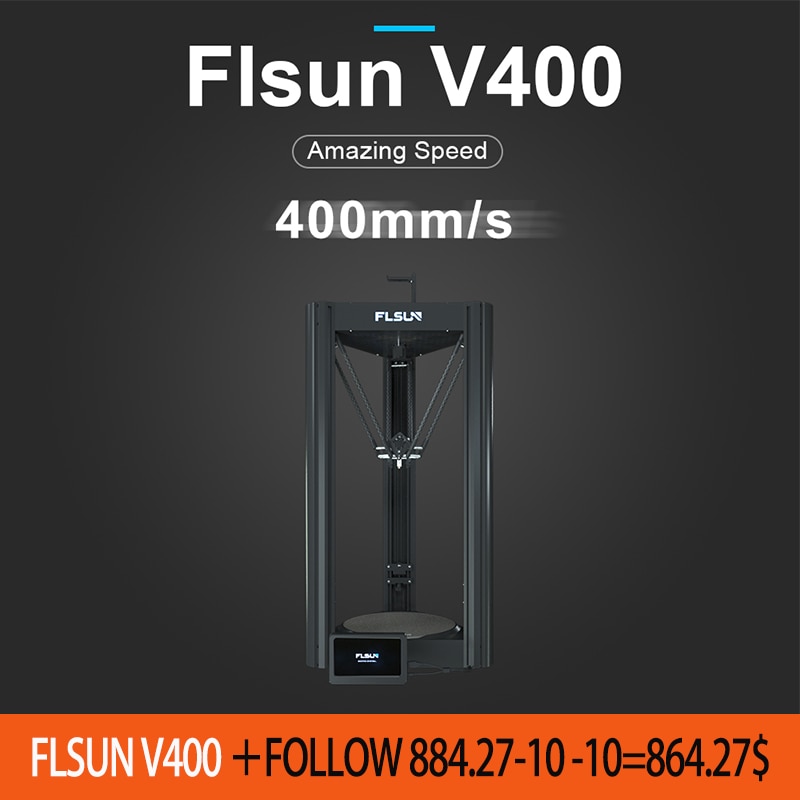 FLSUN-V400 ʰ 400 mm/s Klipper 7 ġ ġ ũ Moonraker  μ ũ 300x410mm 3D , 3D   ġũ